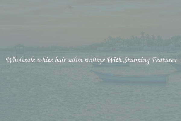 Wholesale white hair salon trolleys With Stunning Features