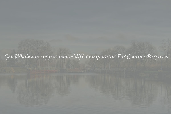 Get Wholesale copper dehumidifier evaporator For Cooling Purposes