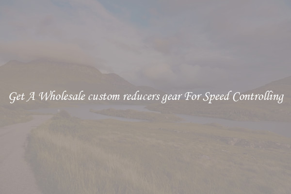 Get A Wholesale custom reducers gear For Speed Controlling