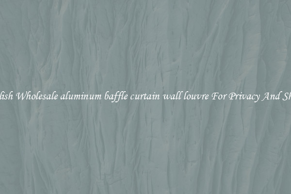Stylish Wholesale aluminum baffle curtain wall louvre For Privacy And Shade