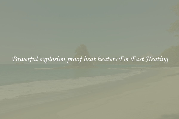 Powerful explosion proof heat heaters For Fast Heating