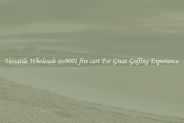 Versatile Wholesale iso9001 fire cart For Great Golfing Experience 