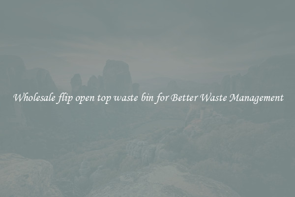 Wholesale flip open top waste bin for Better Waste Management