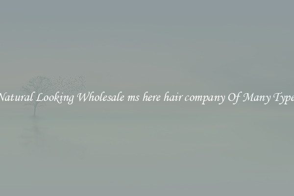 Natural Looking Wholesale ms here hair company Of Many Types