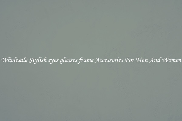 Wholesale Stylish eyes glasses frame Accessories For Men And Women