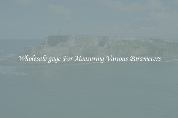 Wholesale gage For Measuring Various Parameters