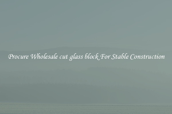 Procure Wholesale cut glass block For Stable Construction