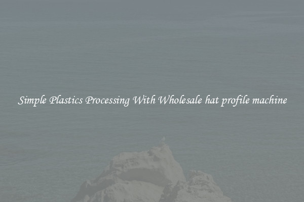 Simple Plastics Processing With Wholesale hat profile machine
