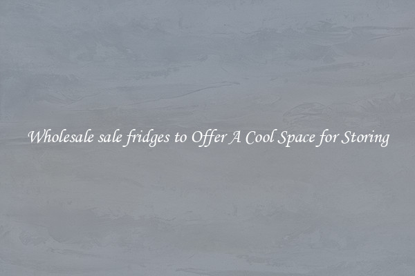 Wholesale sale fridges to Offer A Cool Space for Storing