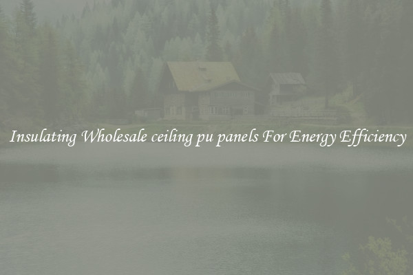 Insulating Wholesale ceiling pu panels For Energy Efficiency
